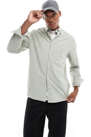 ASOS Regular stretch oxford shirt in light