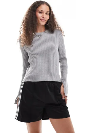 COLLUSION Chunky ribbed knitted jumper with split cuffs in