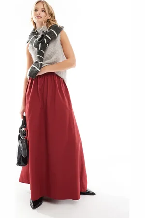 ASOS Soft touch circle maxi skirt in tan