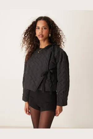 Ghospell Briar quilted jacket with bow detail in