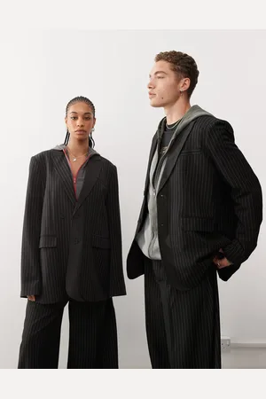 COLLUSION Unisex co-ord oversized blazer in pinstripe