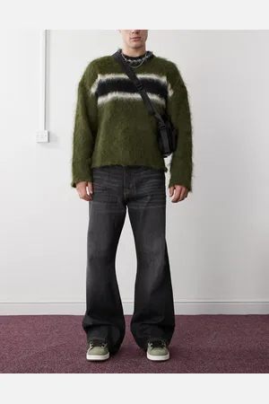 Weekday Time baggy fit bootcut jeans in ash