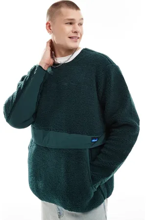Kavu Port pullover sherpa sweatshirt in dark