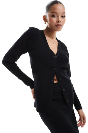 Pretty Lavish Rib knit button cardigan co-ord in