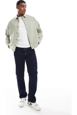 ASOS Boxy oversized shirt with patch pocket in sage