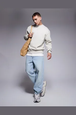 ASOS Premium heavyweight oversized sweatshirt 400gsm in beige