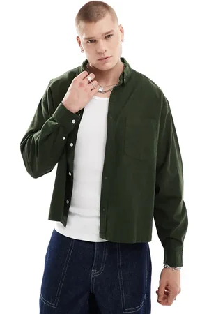 ASOS Boxy oversized oxford shirt in bottle