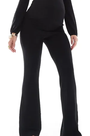 Mama;licious Mamalicious Maternity textured jersey flared trouser co-ord in