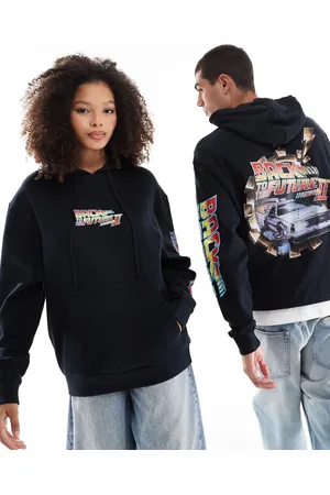 ASOS Unisex oversized license hoodie with Back To The Future prints in