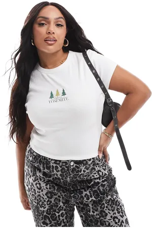 ASOS ASOS DESIGN Curve baby tee with Yosemite print in