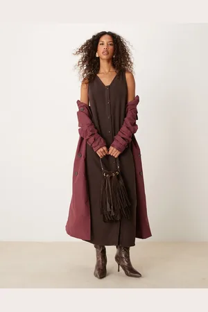 ASOS Denim button down maxi dress in