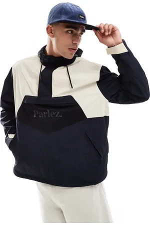 Parlez Logo overhead windbreaker jacket in colour block