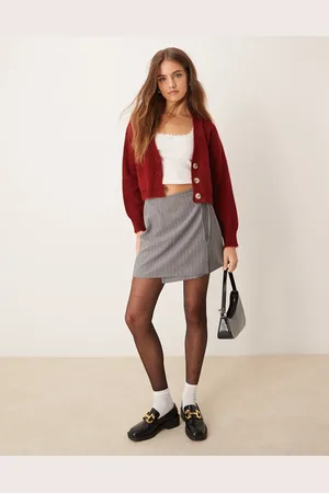ASOS Wrap mini skirt pinstripe
