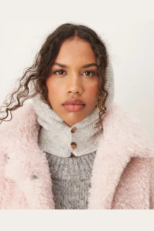 ASOS Hood in light with button detail