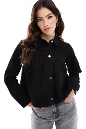 ASOS Denim pleated shirt in