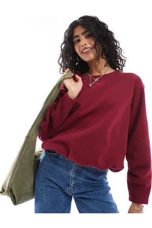 ASOS Bubble hem sweatshirt with ruched sleeves