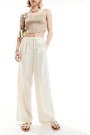 ASOS Tailored pull on trousers in off