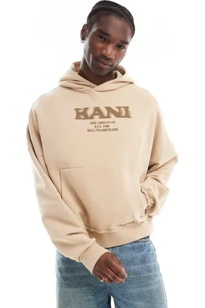 Karl Kani Retro sprayed hoodie in dark beige