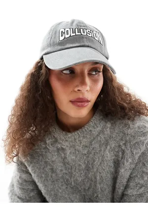 COLLUSION Womens washed cap with branding in