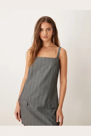 Abercrombie & Fitch Tailored shift dress in herringbone
