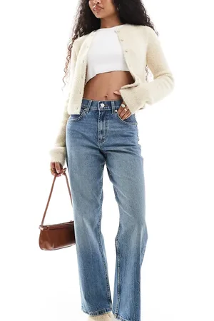 ASOS ASOS DESIGN Petite comfort stretch straight leg jean in mid