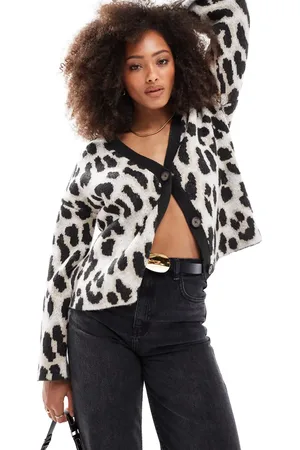 Brave Soul Knit leopard print cardigan