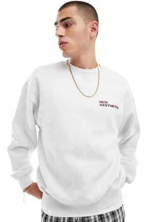 Cotton On Cotton On box fit graphic sweat with NYC print in marle