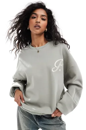 Prohibited Logo detail 360gsm sweatshirt in grey