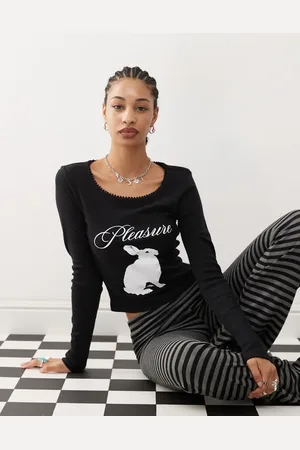 Basic Pleasure Mode Alice long sleeve rabbit motif baby t-shirt in