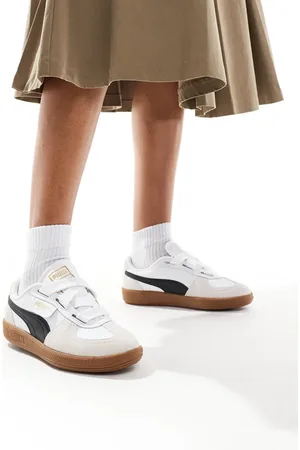 PUMA Palermo trainers with ribbon laces in