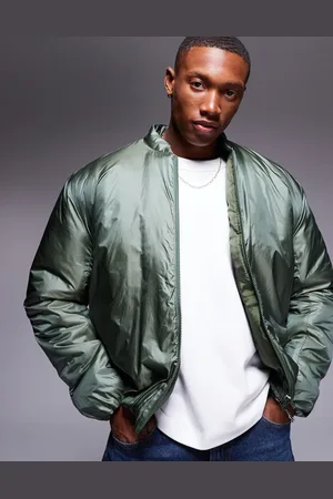 ASOS Oversized mono wadded puffer jacket in metallic