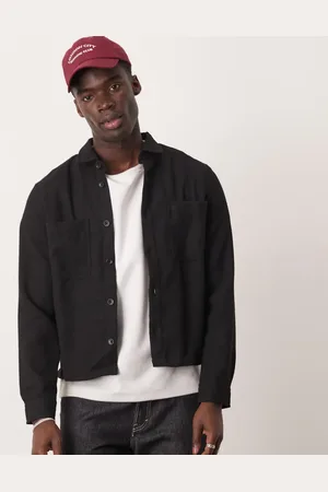 ASOS Boxy wool blend overshirt in
