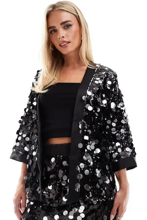 ASOS ASOS DESIGN Petite disco sequin kimono in