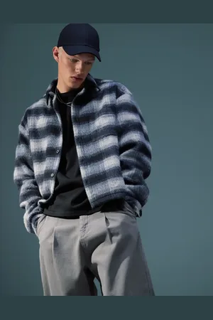 ASOS Boxy oversized shirt in brushed check