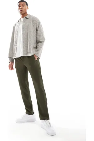 River Island Pleated trousers in khaki