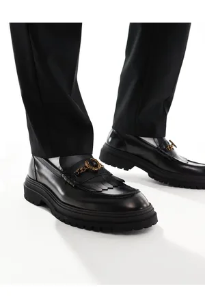 Fred Perry Unisex chain leather loafers in