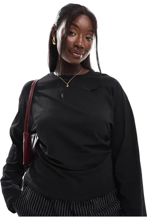 ASOS ASOS DESIGN Curve corset waist long sleeve tee in