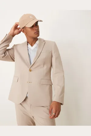 ASOS Slim suit jacket in stone