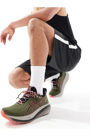 Asics Gel-Nimbus 26 TR neutral trail running trainers in and red