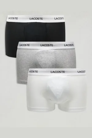 Lacoste Pack of 3 trunks in black white