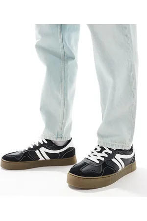 Pull&Bear Vintage contrast trainer in