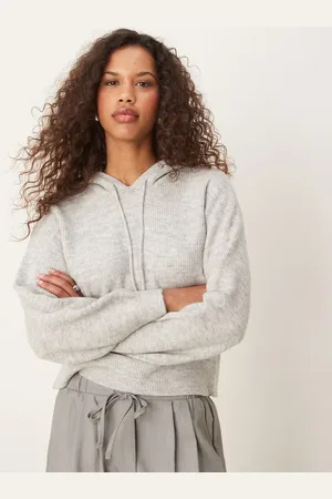 JDY Knitted hoodie in melange