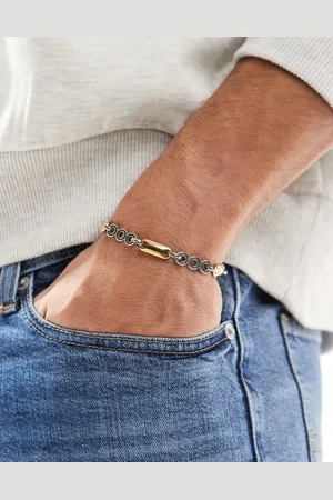 ASOS Waterproof stainless steel chain link bracelet in gold and tone
