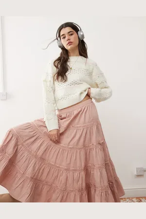 Miss Selfridge Knitted jumper with lace trim detailing