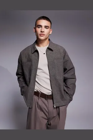 ASOS Co-ord smart harrington shacket in dogtooth check in
