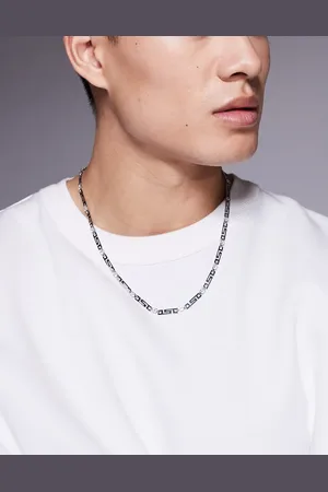ASOS Chain necklace with Greek wave and crystals in tone
