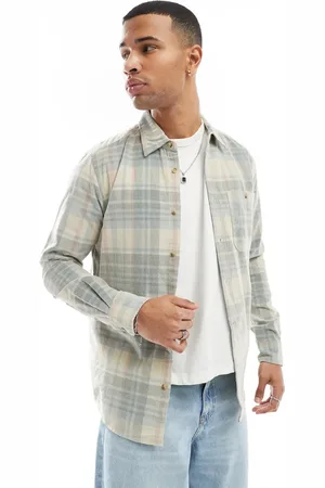 Only & Sons Regular fit yarn dye cord shirt in washed check