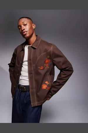 ASOS Embroidered harrington jacket in