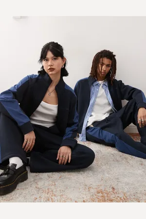 Reclaimed Unisex zip up track jacket in