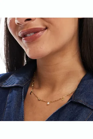 Accessorize Z plated celestial L inital charm necklace in